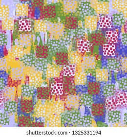 Seamless pattern. An abstract texture containing inflated squares with variable transparency.
Background consisting of large flowing blobs. Edited.