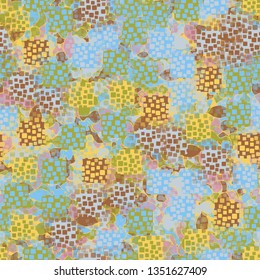 Seamless pattern. An abstract texture containing inflated squares with variable transparency.
The background consists of dumbbell-shaped forms with a stroke.
