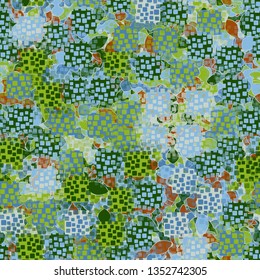 Seamless pattern. An abstract texture containing inflated squares with variable transparency.
The background consists of dumbbell-shaped forms with a stroke.