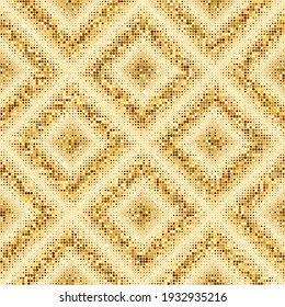 Seamless pattern. Abstract texture of golden shades. Round spots on a background of gradients.