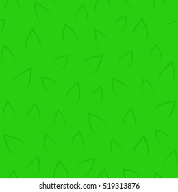 Seamless pattern. Abstract texture of green leaves. 3D imitation with long shadows. Vector illustration