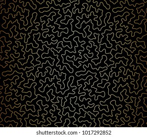 Seamless pattern. Abstract texture. Hand drown curved lines and nodes. Vector illustration.
