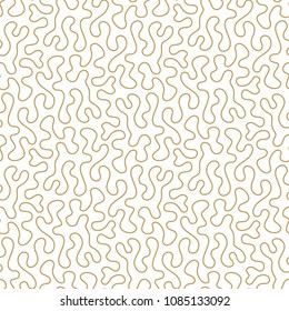 Seamless pattern. Abstract texture. Hand drown curved  lines and nodes. Vector illustration.