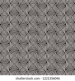 Seamless pattern. Abstract texture. Hand drown curved  lines and nodes. Vector illustration.