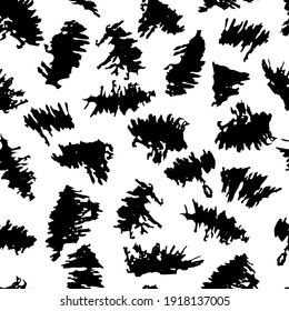 Seamless pattern abstract texture ink stains on watercolor paper.