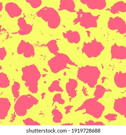 Seamless pattern abstract texture ink stains on watercolor paper.