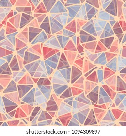 Seamless pattern. Abstract texture. Rounded heptagons are divided into sectors. Fashionable motley camouflage for people who are having a rest.