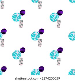 Seamless pattern with abstract texture shape on white background