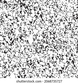 Seamless pattern with abstract texture similar to rough plaster or granite. Monochrome vector background in grunge style. Suitable for black and white wallpaper, wrapping paper, fabric, floor covering