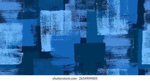 Padrão contínuo com textura abstrata squares.Textura de meio-tom. Fundo grunge infinito. 