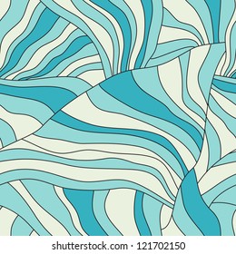 Seamless pattern. Abstract texture with wavy stripes