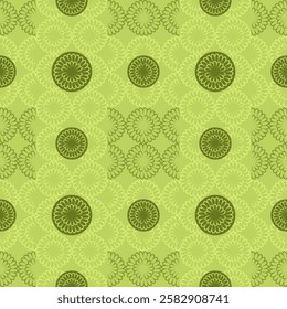 a seamless pattern with an abstract theme and refreshing green color. suitable for paper, fabric and background images