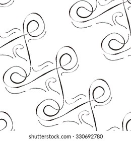Seamless pattern of abstract thread spiraling 