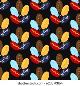 Seamless pattern with abstract trees. Colorful creative repeating background. It can be used for wallpaper, textiles, wrapping, card, cover. Vector illustration, eps10