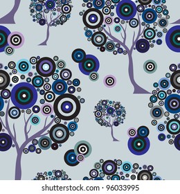 seamless pattern with abstract trees for your design