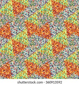 seamless pattern with abstract triangles. -vector illustration. Patchwork. Abstract background of the pieces.