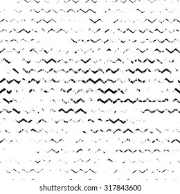 Seamless Pattern . Abstract Vector Background with Textured zig-zag Stripes in Grunge Style. 