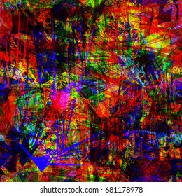 Seamless pattern. Abstract vector background. Grunge colored wall texture.