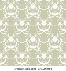 Seamless pattern. Abstract vector texture. Decorative floral pattern in damask style. Can be used for wallpaper, textiles, wrapping paper, page fill, design, web page, background.