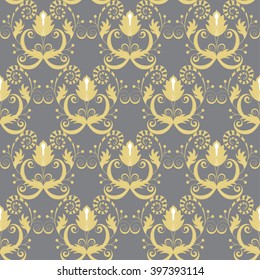 Seamless pattern. Abstract vector texture. Decorative floral pattern in baroque style. Can be used for wallpaper, textiles, wrapping paper, page fill, design, web page, background.