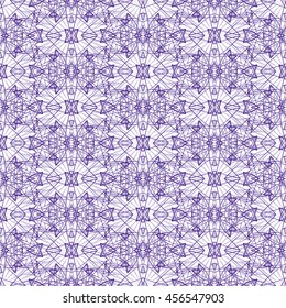Seamless pattern with abstract violet ornament isolated on white (transparent) background. Vector illustration eps