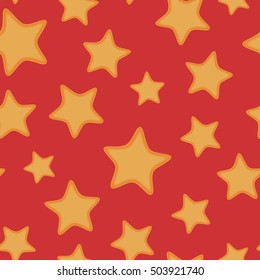 Seamless pattern. Abstract volumetric stars. Vector illustration