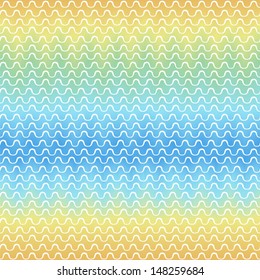 Seamless pattern. Abstract watercolor background with wavy stripes. Vector illustration.