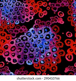 Seamless pattern with abstract watercolor elements