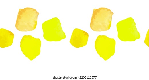 Nahtloses Muster mit abstrakten Aquarellfarben. Grenz-Vorlage für den Druck von Verpackungspapier, Verpackung, Stoff. Handgezeichnete Vektorgrafik.