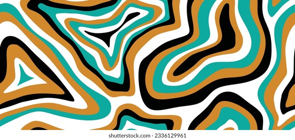 Línea de onda abstracta de patrón sin brillo en estilo ondulado. Ilustración vectorial.