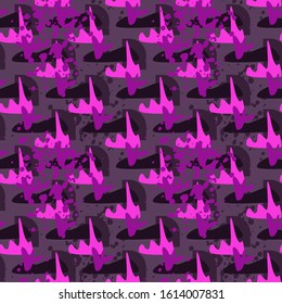 Seamless pattern with  abstract wave shapes.
