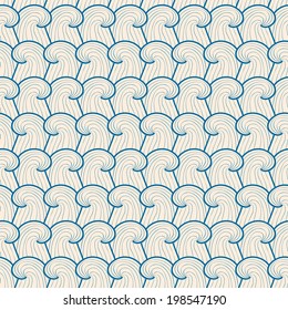 Seamless pattern of abstract waves. Seamless pattern can be used for wallpaper, pattern fills, web page background, surface textures.