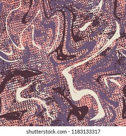 Seamless pattern with abstract waves ornament