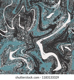 Patrón sin fisuras con adorno de ondas abstractas