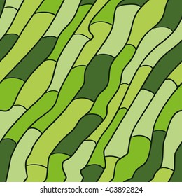 Seamless pattern with abstract wavy lines. Bamboo mosaic texture.