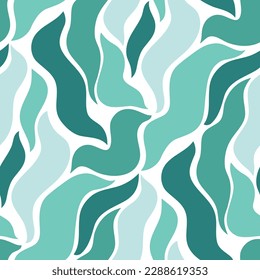Seamless pattern with abstract wavy shapes	