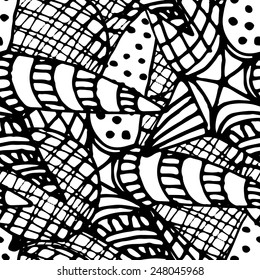 Seamless pattern abstract. White and black 1