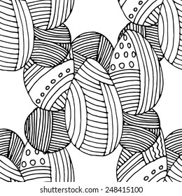 Seamless pattern abstract. White and black 8