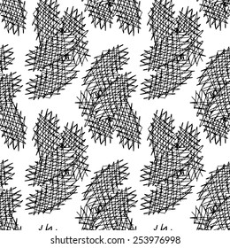 Seamless pattern abstract. White and black 