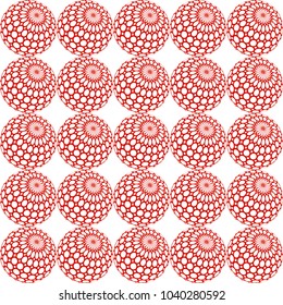 Seamless pattern, abstraction 3D mesh balls, vector