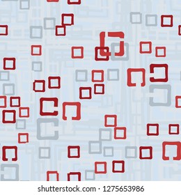 Seamless pattern. An abstraction containing colored sloppy squares. The background consists of large skew-shaped squares.