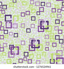 Seamless pattern. An abstraction containing colored sloppy squares. 
Background consisting of translucent pentagons.