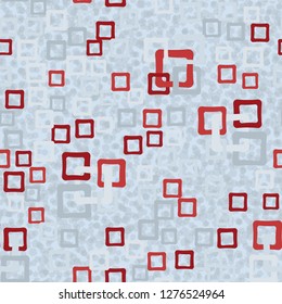 Seamless pattern. An abstraction containing colored sloppy squares. 
Background consisting of translucent pentagons.