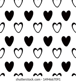 seamless pattern abstraction cute hearts