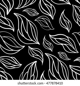 seamless pattern abstraction. feathers, leaves background