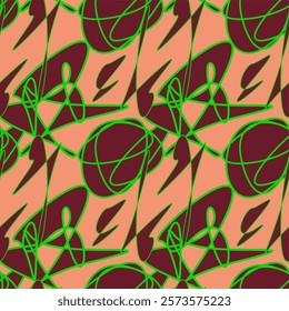 Patrón sin fisuras, abstracción de Formas geométricas de diferentes colores, Vector