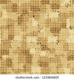 Seamless pattern. Abstraction of gold colors. Rows of small squares.