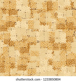 Seamless pattern. Abstraction of gold colors. Diamond-shaped figures made by shading.