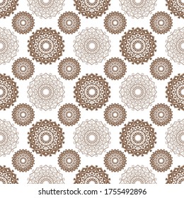 patrón sin fisuras, abstracción en colores monocromáticos, mandala, adorno para papel y tela, papel de envoltura, fondo para diferentes diseños
