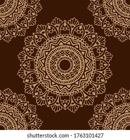 seamless pattern, abstraction in monochrome colors, mandala, ornament for wallpaper and fabric, wrapping paper, background for different designs